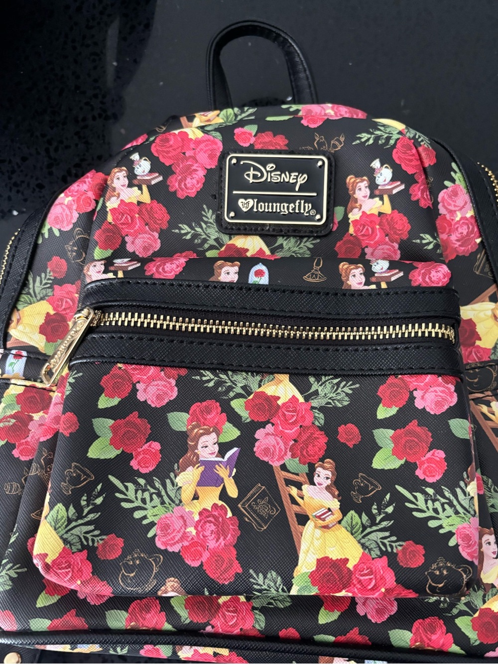 Loungefly Disney Belle Beauty and the Beast Floral Mini Backpack